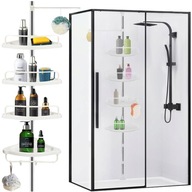 PÓŁKA ŁAZIENKOWA NAROŻNA POD PRYSZNIC TELESKOPOWA ORGANIZER NA SZAMPON ŻEL