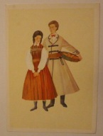 RAWA MAZOWIECKA. Strój ludowy kawalera i panny z okolic Rawy Mazowieckiej