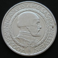 Szwecja 2 korony 1921 - swobody polityczne 400 lat - srebro