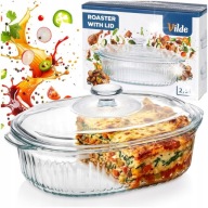 Naczynie ŻAROODPORNE szklane do pieczenia zapiekania forma brytfanka 2,5L