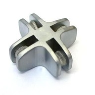 ZŁĄCZKA ŁĄCZNIK DO SZKŁA 4-6mm KRZYŻAK CHROMOWANY