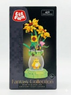 Klocki Elefun Fantasy Collection Kwiatowy słoik z misiem słoneczniki 429el