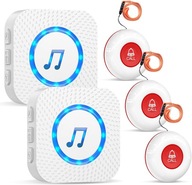 Bezprzewodowy Przycisk Alarmowy SOS dla Seniorów 150m Odbiorniki Nadajniki