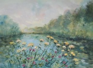 łąka Akwarela Sabina Salamon 28x38