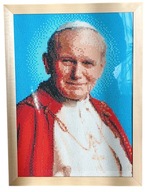 Obraz ręcznie zrobiony haftem diamentowym religijny Papież Jan Paweł II