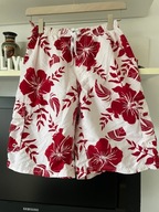 7 SPODENKI CEROKEE BIAŁE PLAŻOWE CZERWONE KWIATY