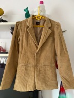 7 groggy XS/S bezowa rarytas bufki sztruksowa