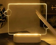 Lampka LED 3D Serce ze zmazywalnym pisakiem USB – prezent dla Kobiety
