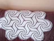 Koronkowa serweta( bieżnik ) z bawełnianych nici - +/- 80cm x 50cm !!