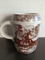 CERAMICZNY KUFEL DO PIWA Z MOTYWEM MYŚLIWSKIM COLDITZ