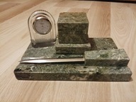 STARY KAŁAMARZ MARMUROWY NÓZ DO LISTÓW KOMPLETNY Z SZKLANYM WKŁADEM