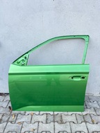 DRZWI PRZÓD PRZEDNIE LEWE SKODA FABIA III 6V0 ZIELONE