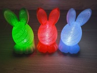 Królik Wielkanocny/ Figurka/ Ozdoba Wielkanocna 3D/ Lampka Led