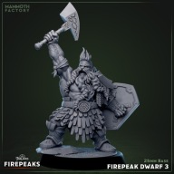 Firepeak Dwarf 3 - Firepeaks - figurka RPG DnD D&D - druk 3D 14K