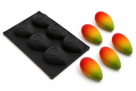 Mango - forma sylikonowa do monoporcji - 6 komór - forma cukiernicza