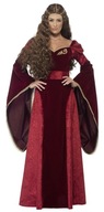 ŚREDNIOWIECZNA KRÓLOWA DELUXE KSIĘŻNICZKA DAMA LADY MARION Strój Kostium L