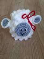 Baranek szydełkowy koszyk Wielkanoc handmade