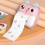 APARAT NATYCHMIASTOWY DLA DZIECI MINI DRUKARKA TERMICZNA KOTEK + 6 ROLEK