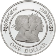 ELŻBIETA II PORTRETY 1 uncja srebra AUSTRALIA 1999 moneta dolar PROOF Oz Ag