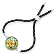 Bransoletka z kolorową MANDALĄ intencja KREATYWNOŚĆ styl ethno boho hippie