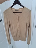 Wiskozowy sweterek kardigan damski Cubus 38 M złoty