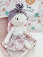 Lalka Królik szmacianka 34 cm rękodzieło prezent