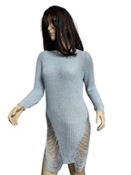 WŁOSKI SWETER tunika błyszcząca 38+ gratis