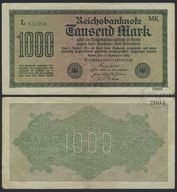 BNN - NIEMCY 1000 Marek 1922 # P76h # MK - L 928394 # znak wodny K # VF