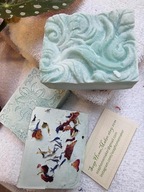 Luksusowe naturalne błękitne mydło 80g ręcznie robione