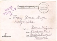 OFLAG II E - NEUBRANDENBURG -list jeniecki -RÓWNO WOŁYŃSKIE -obieg 1942 rok