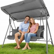 Huśtawka ogrodowa 3 osobowa Funfit Garden daszek materac