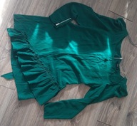 Tunika 12/38 Oasis zielona jedwab asymetria cudo