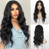 Peruka czarna z Feshfen 65 cm fale klasyczna elegancka