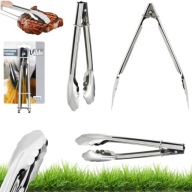 SZCZYPCE KUCHENNE UNIWERSALNE DO GRILLA I DO KUCHNI STAL NIERDZEWNA 24 CM
