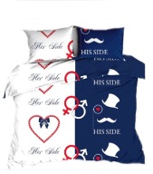 Pościel kora lux 160x200 + 2x70x80 + 2x40x40 zamek K 286-2 Her his blue