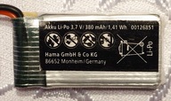 Akumulator Li-Po 380 mAh 3,7 V 1,41Wh bateria od drona