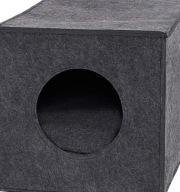 BUDKA DLA KOTA FILCOWA SKŁADANA Z PODUSZKĄ PASUJE DO REGAŁU KALLAX 33x37x33