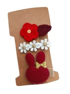 Zestaw spinek do włosów boho kwiatuszek listek stokrotka zajączek króliczek