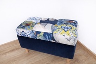 Ławka pufa puf otwierana 60 x 30 schowek kolorowa tapicerowana patchwork