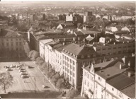 KRAKÓW -WIDOK Z WIEŻY MARIACKIEJ NA LINIĘ A-B