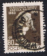 1953 Polska fi 658 - 70. rocznica śmierci Karola Marksa