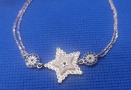 SREBRNA BRANSOLETKA GWIAZDA I OKO PROROKA PRÓBA 925