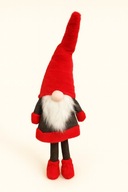 Skrzat Świąteczny Dekoracyjny – Czerwony Gnom Bożonarodzeniowy z Brodą 90cm