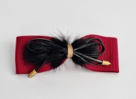 FRANCJA KLAMRA AUTOMAT DO WŁOSÓW SKÓRA NAT FUTERKO