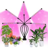LAMPA Panel LED do UPRAWY WZROSTU roślin 4 RAMIONA 12 W TIMER HODOWLA