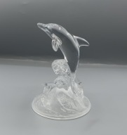 Delfin na fali - piękna Idealna figurka - kolekcjonerska - Francja