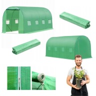 FOLIA ZAMIENNA NA TUNEL FOLIOWY OGRODOWY 4X2,5 10M2 PE 140G/M2 UV4 ZIELONA