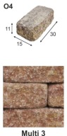 Cegła postarzana OLD4 Combet 30x15x11 Multi 3