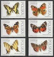POLSKA - MOTYLE - OWADY - 1991 - CZYSTE **