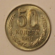 50 KOPIEJEK 1961 ROSJA, ZSRR - ZWIĄZEK RADZIECKI, ŁADNY, RZADKOŚĆ, UNIKAT